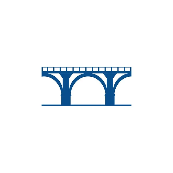 Значок векторного логотипа моста — стоковый вектор