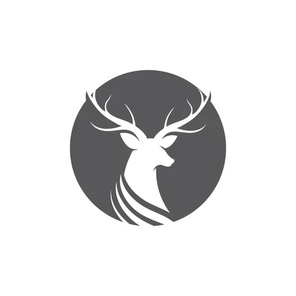 Ícone de veado Vector Design de ilustração Logo —  Vetores de Stock