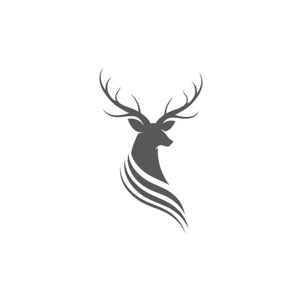 Geyik simgesi Vektör İllüstrasyon Tasarımı Logosu — Stok Vektör