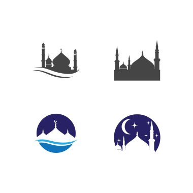 Cami Moslem simge vektör Illüstrasyon