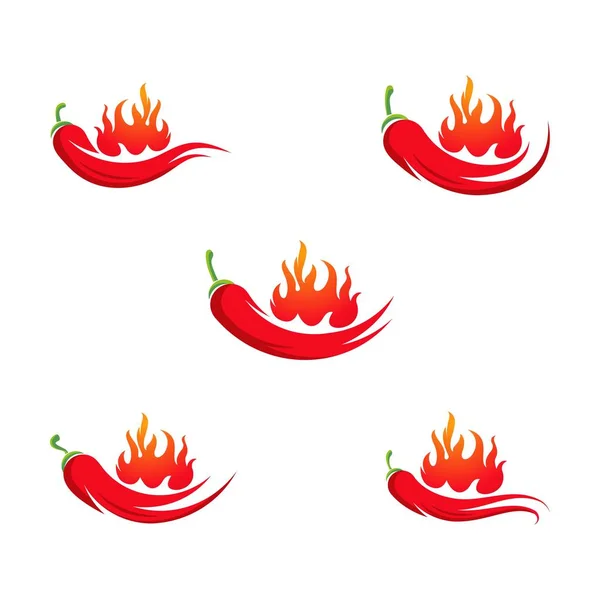 Czerwony gorąca naturalne chili ikona wektor ilustracja — Wektor stockowy