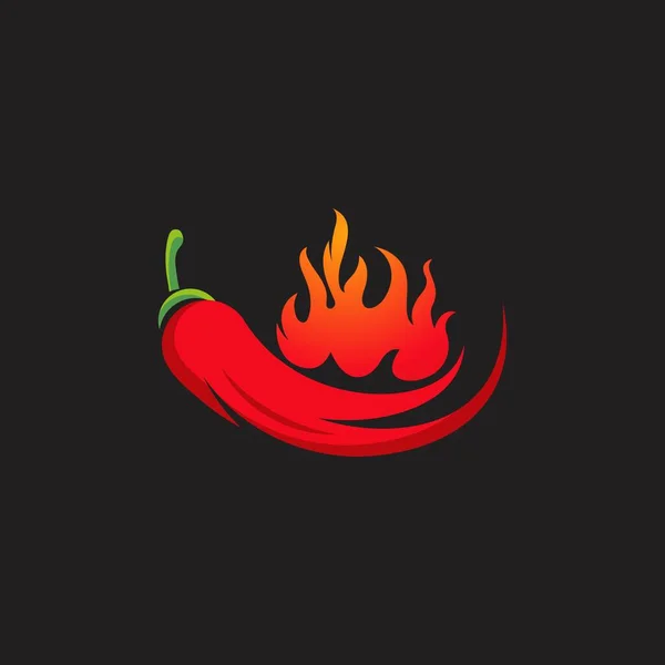 Red Hot természetes chili ikon vektor illusztráció — Stock Vector