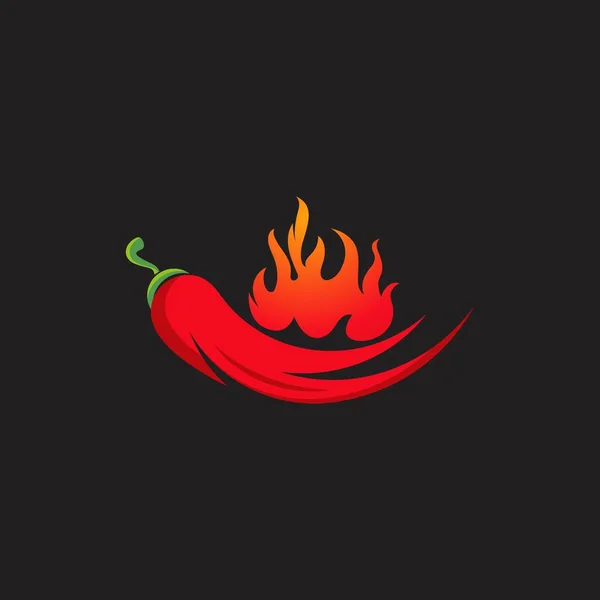 Červený sexy přirozený vektor ikon chili ilustrace — Stockový vektor