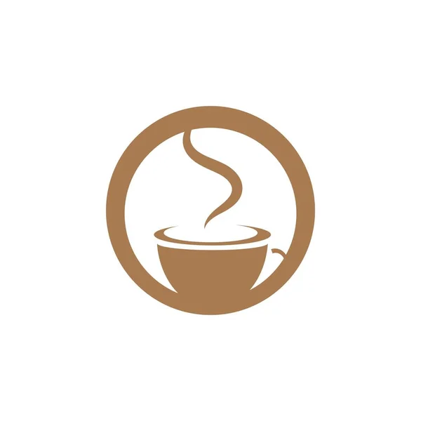Templat logo cangkir kopi - Stok Vektor