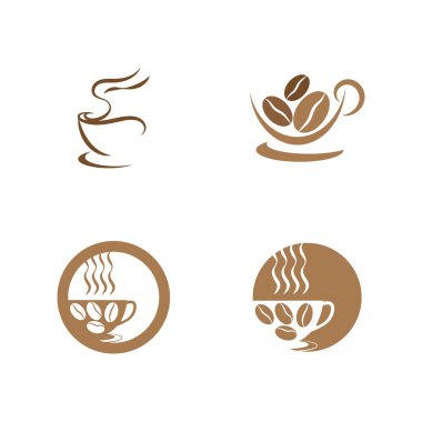 Kahve fincanı logo şablonunu ayarla