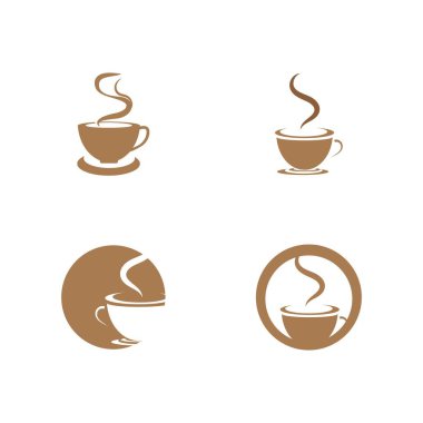 Kahve fincanı logo şablonunu ayarla