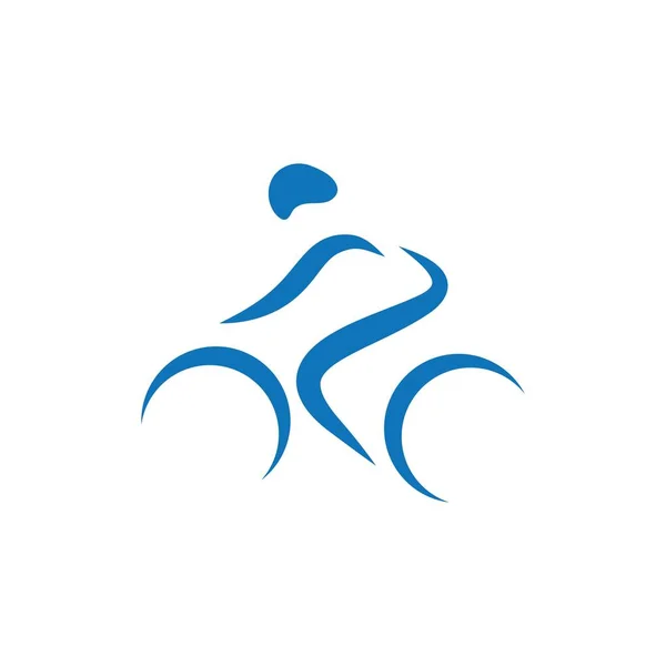 Icône cycliste Vector Illustration design Logo — Image vectorielle