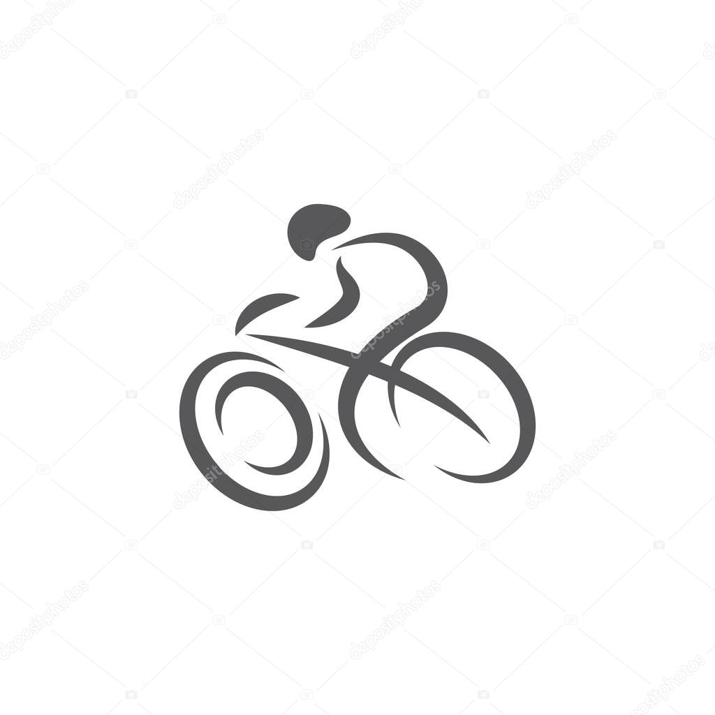 Cycling icon Vector Illustration design Logo 