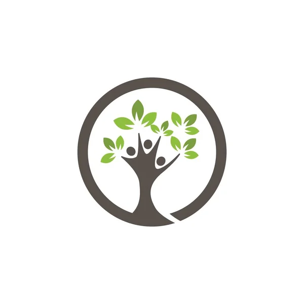 Árbol familiar Logo plantilla vector — Vector de stock