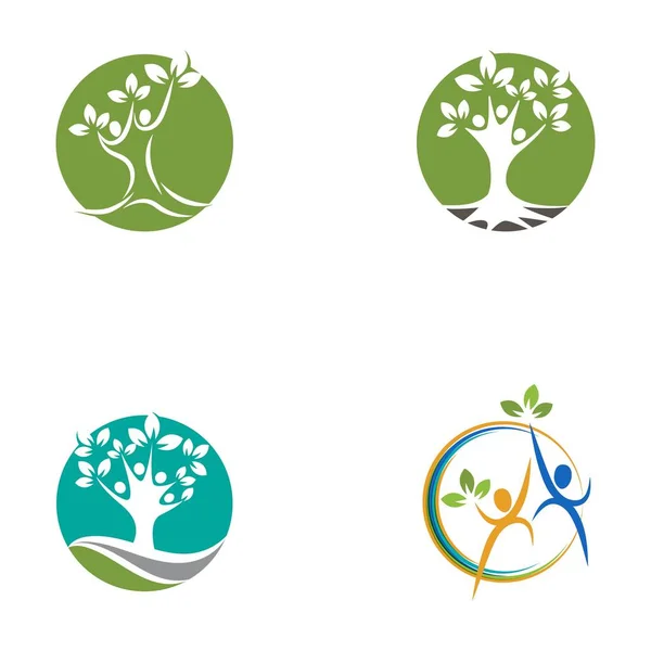 Вектор шаблонов Family Tree Logo — стоковый вектор