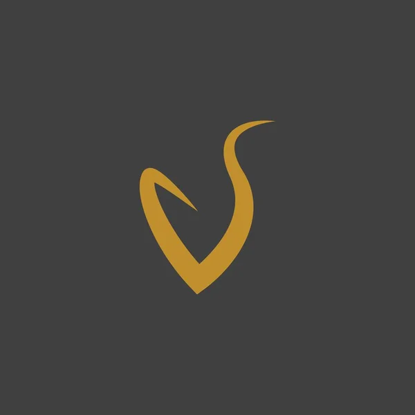 V Carta icono Plantilla vector — Vector de stock