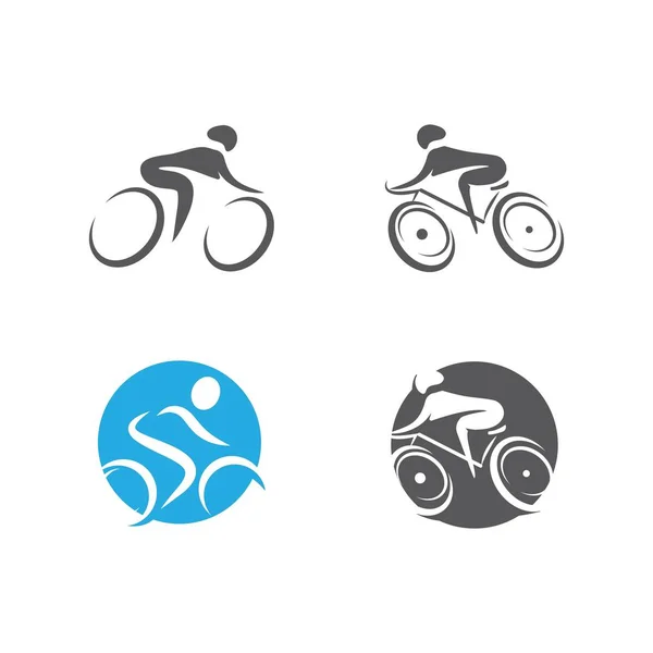 Set Cycling icon Vector Illustration design Logo — Stok Vektör