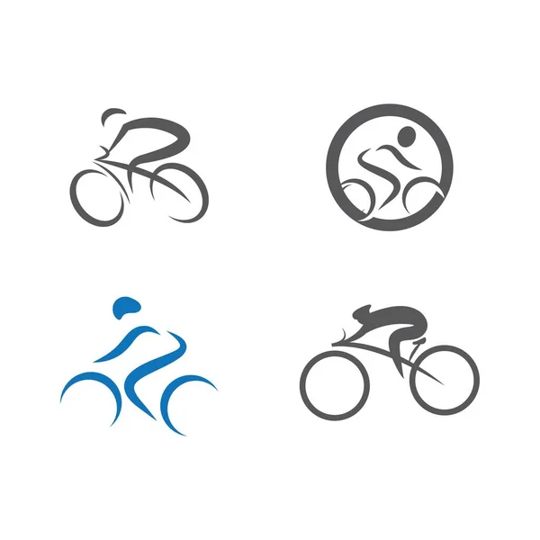 Set Cycling icon Vector Illustration design Logo — Stok Vektör