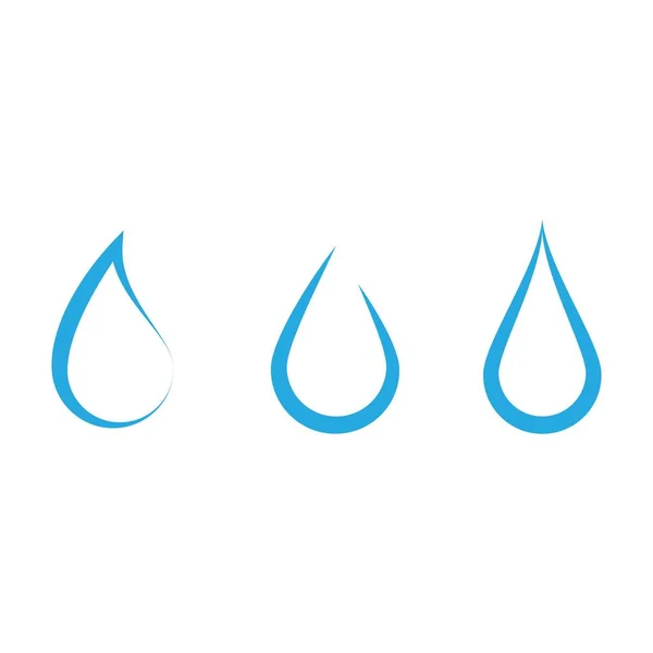 Wassertropfen Logo Template Vektor — Stockvektor