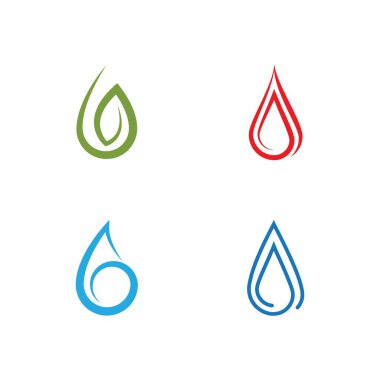 Su damlası Logo Şablonu vektörü
