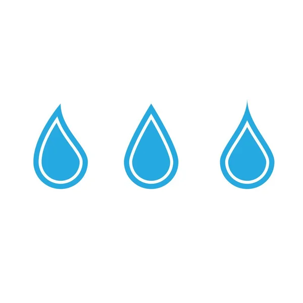 Wassertropfen Logo Template Vektor — Stockvektor