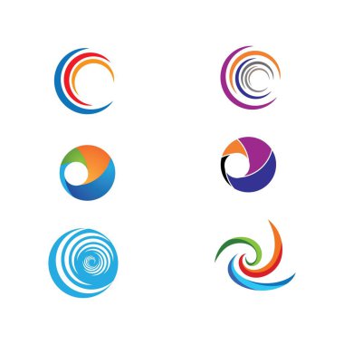 Spiral simge Vektör İllüstrasyon Tasarım Logosunu Ayarla 