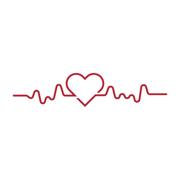 Výtvarný design zdraví lékařský srdeční tep — Stockový vektor