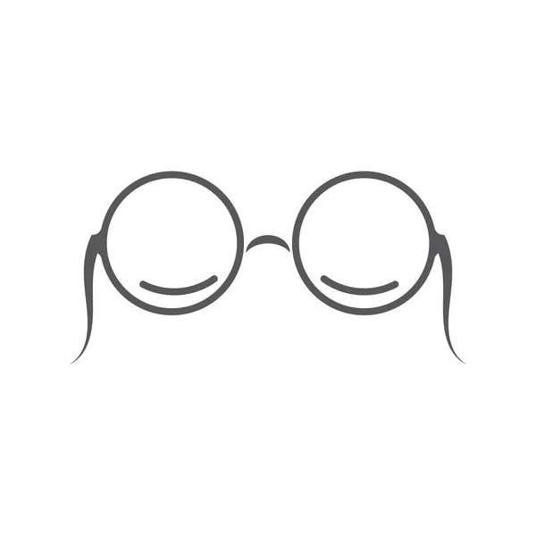 Icono de gafas Vector Diseño de ilustración Logo — Archivo Imágenes Vectoriales