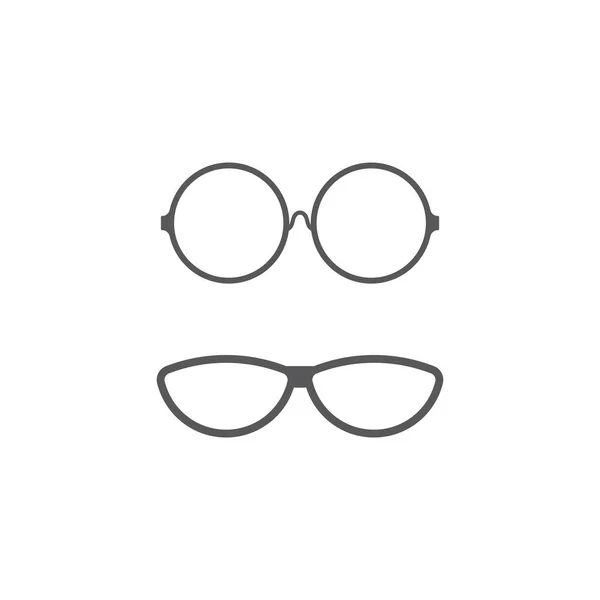 Icono de gafas Vector Diseño de ilustración Logo — Archivo Imágenes Vectoriales