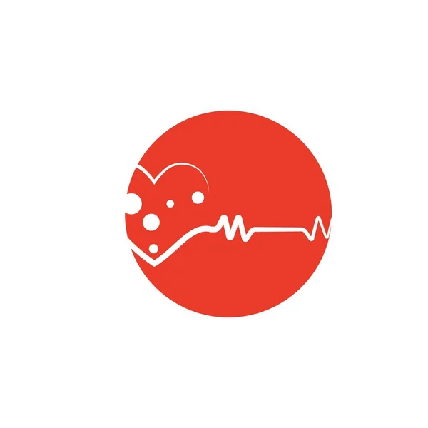 Nabız simgesi Vektör İllüstrasyon Tasarımı Logosu — Stok Vektör