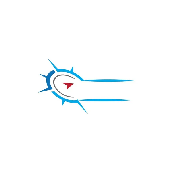 Pusula simgesi Vektör İllüstrasyon Tasarımı Logosu — Stok Vektör