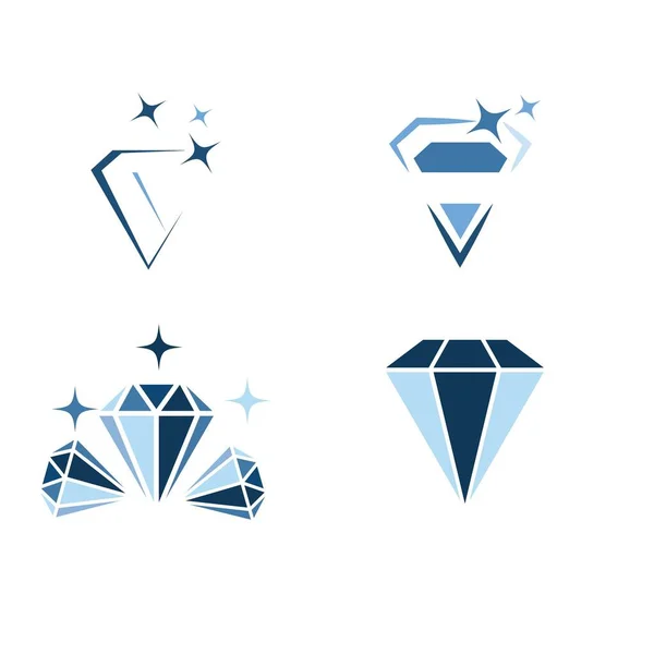 Set Diamond Logo Template Vetor Ícone Ilustração Design — Vetor de Stock