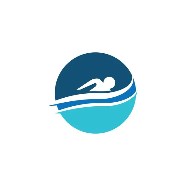 Simning Ikon Vektor Illustration Design Logotyp Mall — Stock vektor