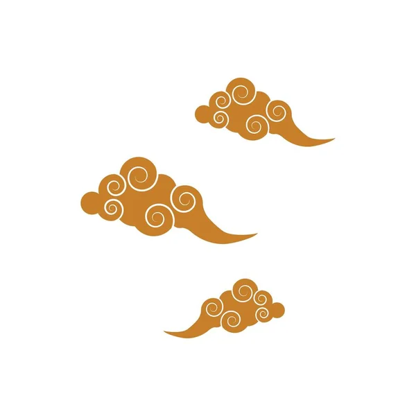 Chinesische Wolken Symbol Vektor Illustration Design Logo Vorlage — Stockvektor
