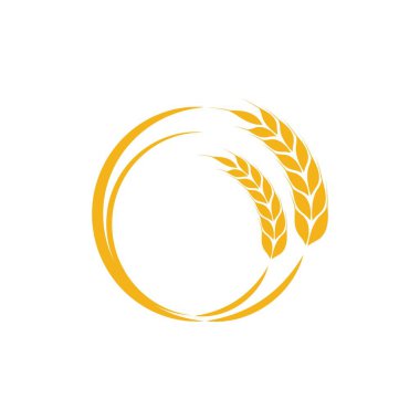Buğday Simgesi Vektör İllüstrasyon Tasarımı Logo şablonu