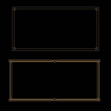 Art deco simgesi Vektör İllüstrasyon Tasarım Logosu şablonu