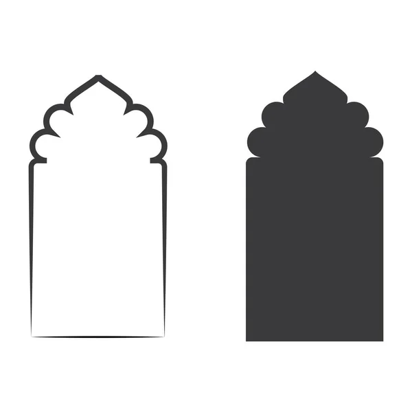Islamic Window Icon Vector Illustration Design Logo Template — Stock Vector