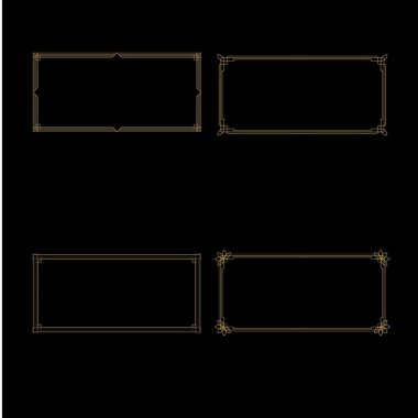 Art deco simgesi Vektör İllüstrasyon Tasarım Logosu şablonu