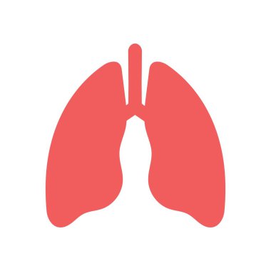 Akciğer Vektörü İllüstrasyon Tasarımı Logo şablonu