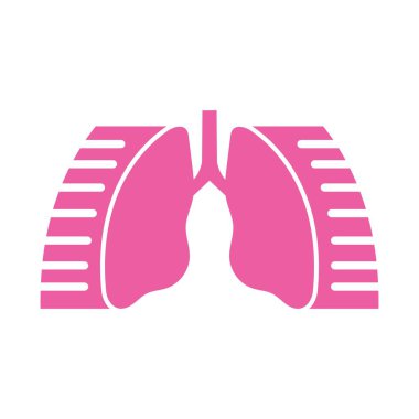 Akciğer Vektörü İllüstrasyon Tasarımı Logo şablonu