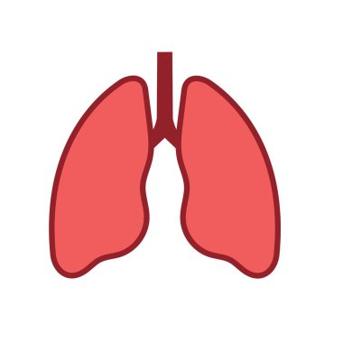 Akciğer Vektörü İllüstrasyon Tasarımı Logo şablonu