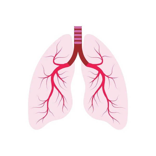 Akciğer Vektörü Llüstrasyon Tasarımı Logo Şablonu — Stok Vektör
