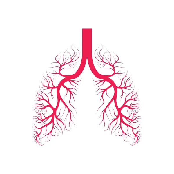 Lung Vector Illustration Design Logo Template — 스톡 벡터