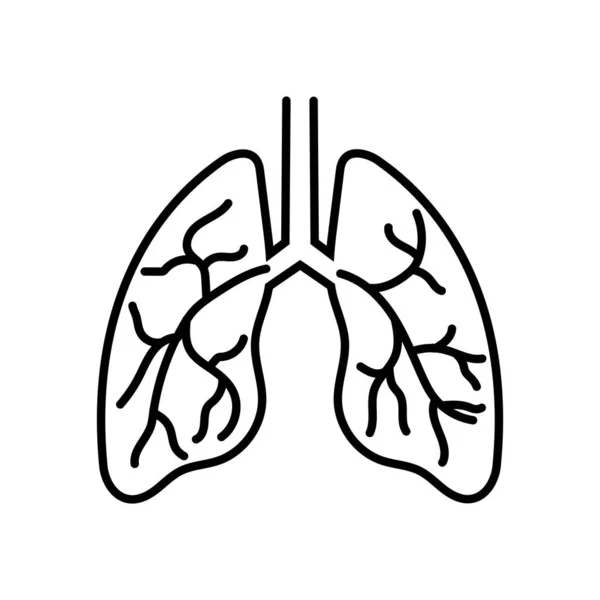 Tüdő Vektor Illusztráció Tervezés Logó Sablon — Stock Vector