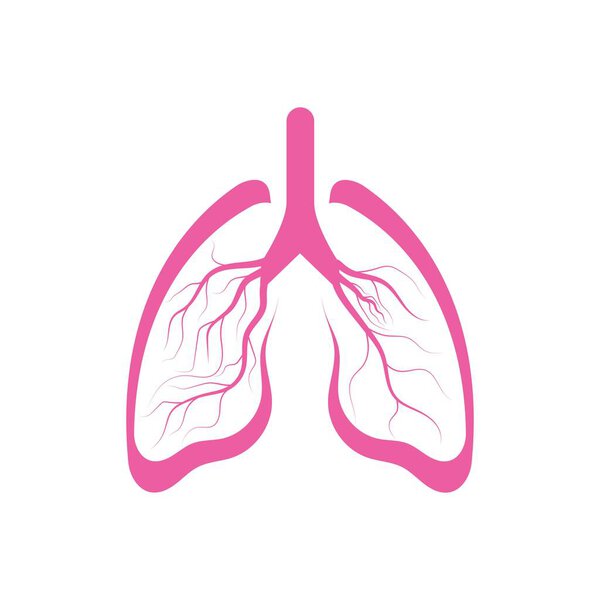 Lung Vector Illustration design Logo template