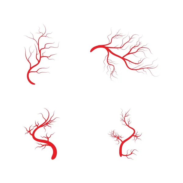 Definir Ícone Veias Vector Design Ilustração Modelo Logotipo —  Vetores de Stock