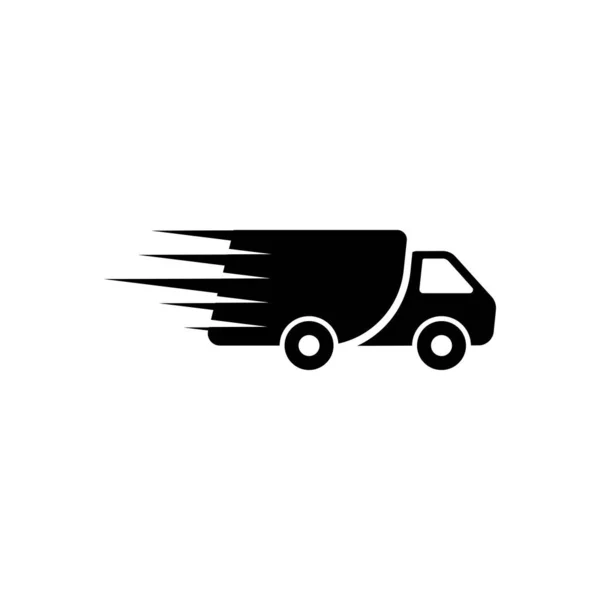 Szybka Wysyłka Dostawy Truck Płaskie Wektor Ikona — Wektor stockowy