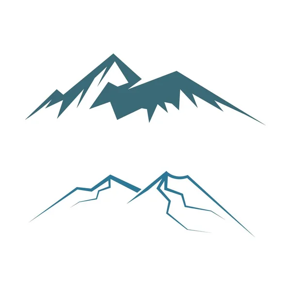 Mountain Icon Template Vector Illustratie Ontwerp — Stockvector