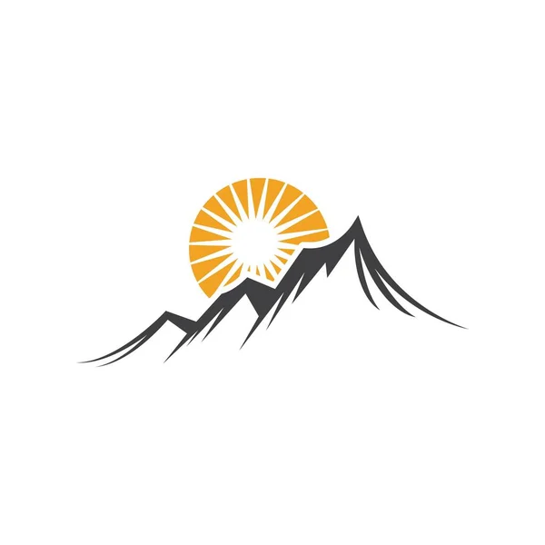 Mountain Icon Template Vector Illustration Design — Stock Vector