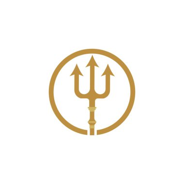 Trident Logo Şablonu vektör çizimi tasarımı