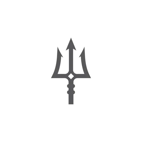 Trident Logo Шаблон Векторний Дизайн Ілюстрації — стоковий вектор