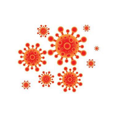 Virüs corona vektör illüstrasyon şablon tasarımı