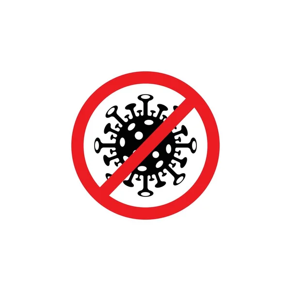 Virus Corona Vector Illustration Icon Template Design — Stock Vector