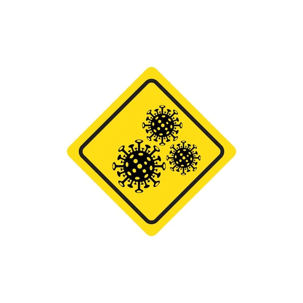 Virus Corona Vector Ilustración Icono Plantilla Diseño — Vector de stock