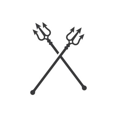 Trident Logo Şablonu vektör çizimi tasarımı